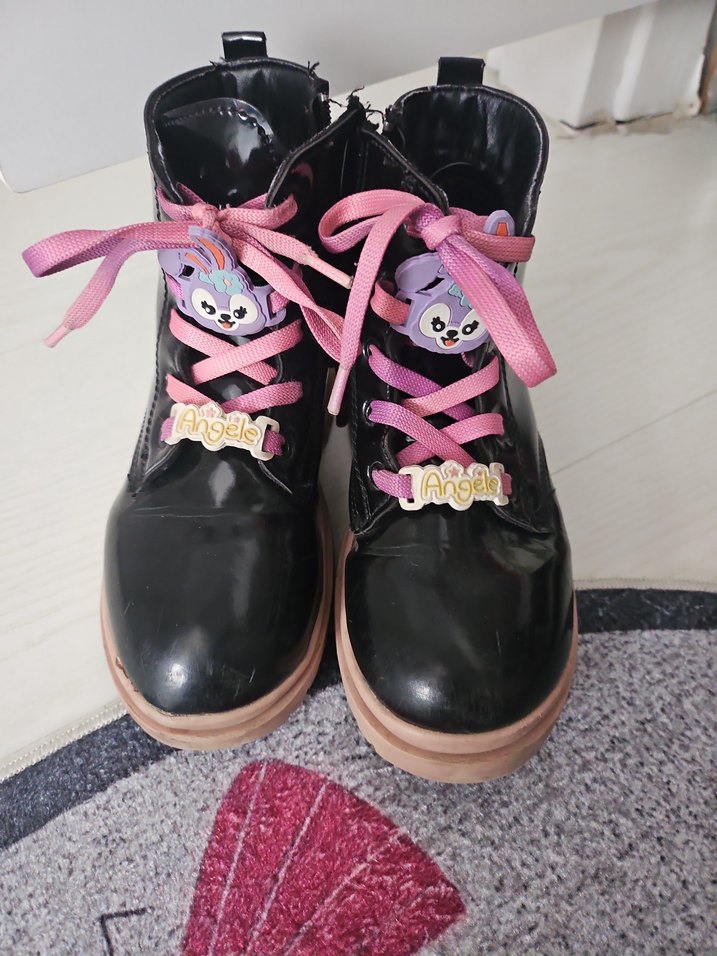 Kız Çocuk Pembe Gotik Botlar - Görsel 2