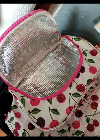 Pembe Kiraz Desenli Çocuk Okul Çantası - Görsel 5