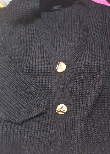 Polo Ralph Lauren Kadin Gri Polo Dugmeli Triko Hirka
