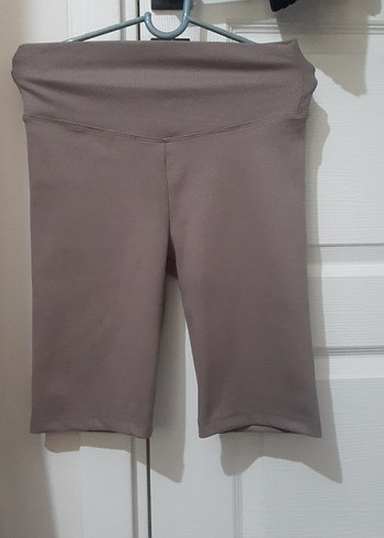 Basic Bej Midi Hamile Şortu - Görsel 3