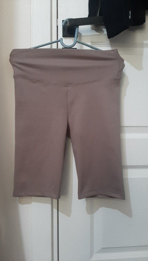 Basic Bej Midi Hamile Şortu - Görsel 2