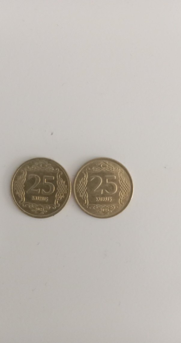 Altın Renkli 25 Kuruş Madeni Para Rozeti - Görsel 2