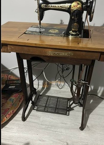Kahverengi Vintage Zetina Dikiş Makinesi - Görsel 2
