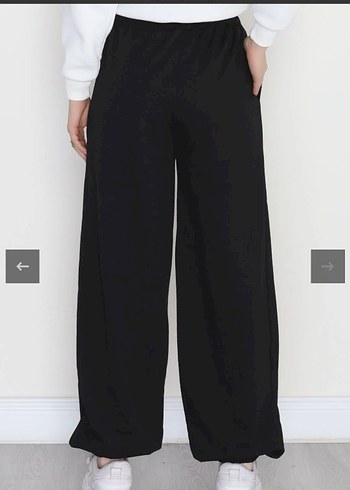 Siyah Rahat Kesim Kadın Eşofman Altı - Görsel 8