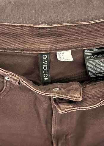 38 Beden H&M Kahverengi Kadın Jean Pantolon