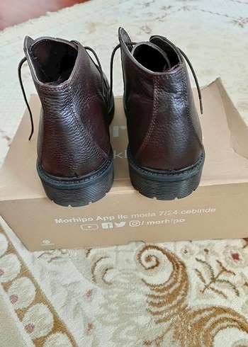 Kahverengi Deri Erkek Bot fabrika marka - Görsel 4