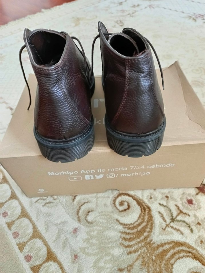 Kahverengi Deri Erkek Bot fabrika marka - Görsel 4