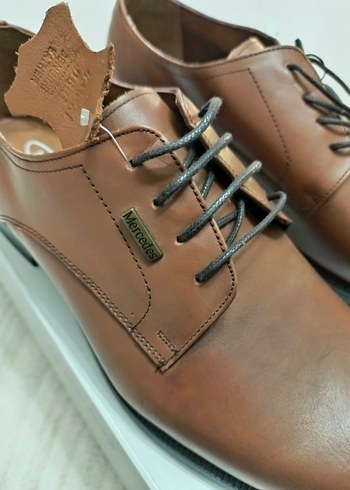 Klasik Kahverengi Deri Erkek Ayakkabı mercedes - Görsel 4