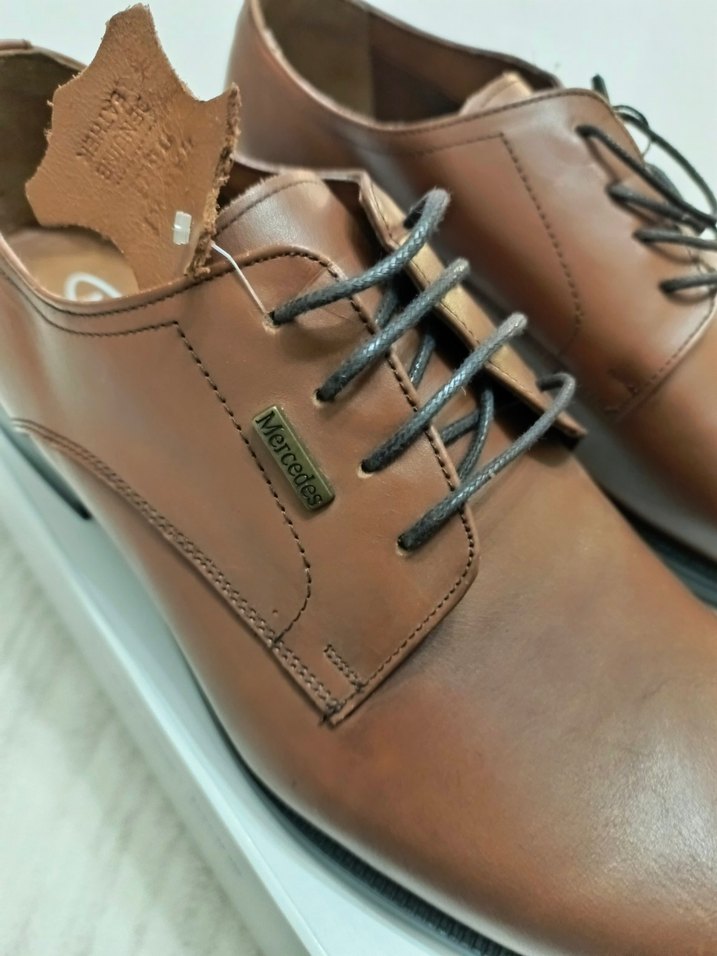 Klasik Kahverengi Deri Erkek Ayakkabı mercedes - Görsel 4