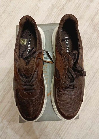 Deri Kahverengi fabrika ayakkabı - Görsel 3