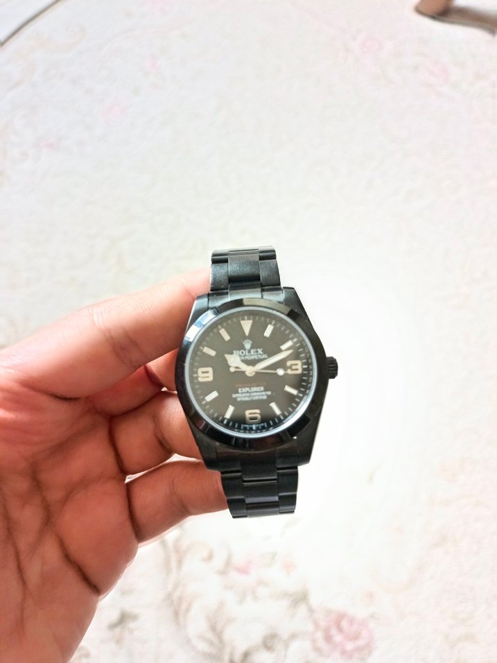 Siyah Rolex Explorer Erkek Kol Saati - Görsel 2