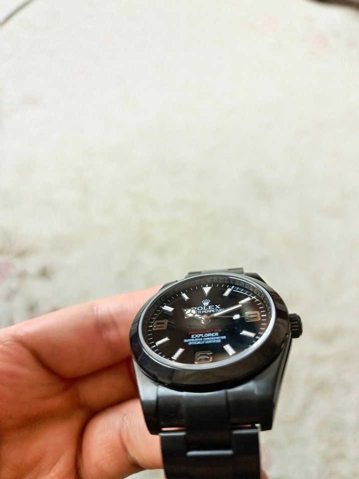 Siyah Rolex Explorer Erkek Kol Saati - Görsel 5