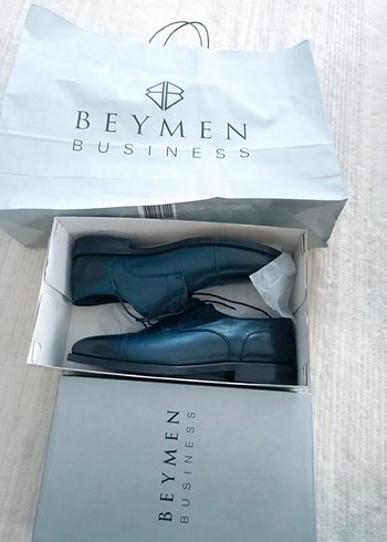 Beymen Business Erkek Kemerli Mavi Klasik Ayakkabi