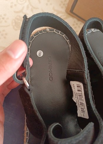 Siyah derimod süet sandalet sıfır - Görsel 6