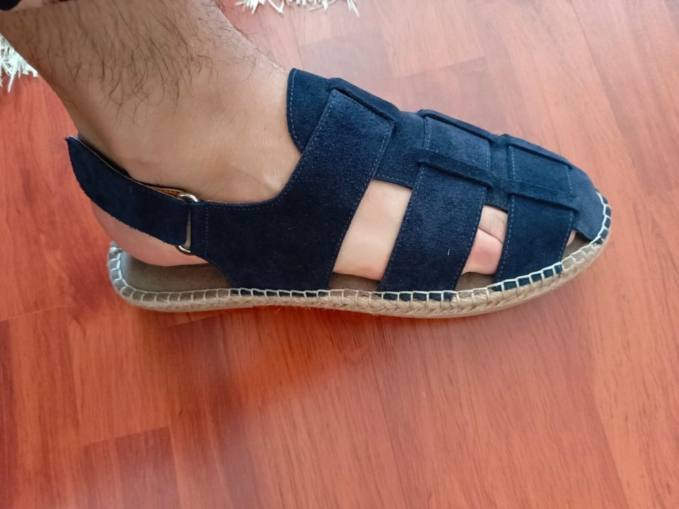 sıfır inci süet Sandalet - Görsel 3