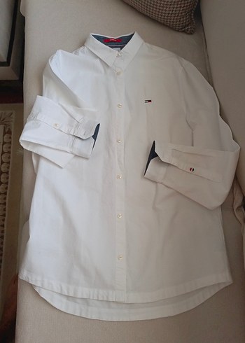 Sıfır Tommy Jeans Beyaz Gömlek - Görsel 6