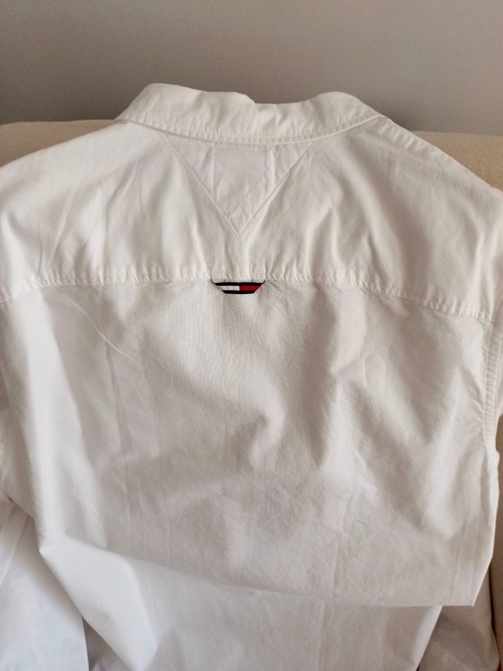 Sıfır Tommy Jeans Beyaz Gömlek - Görsel 5