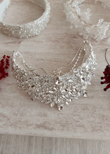 Beyaz Boncuklu Kadın Saç Aksesuarları - Görsel 7