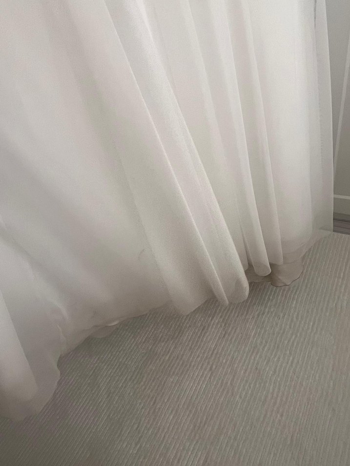 Uzun Kollu Dantel  Beyaz Gelinlik - Görsel 3