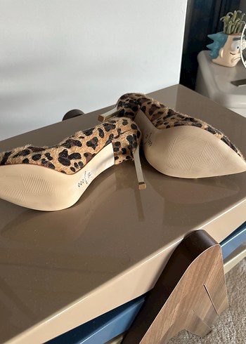 Diğer Kahverengi Leopar Desenli Süet Stiletto