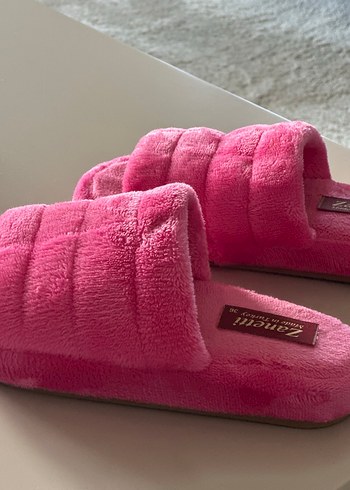 Pembe Kadın Kadife Terlik - Görsel 2