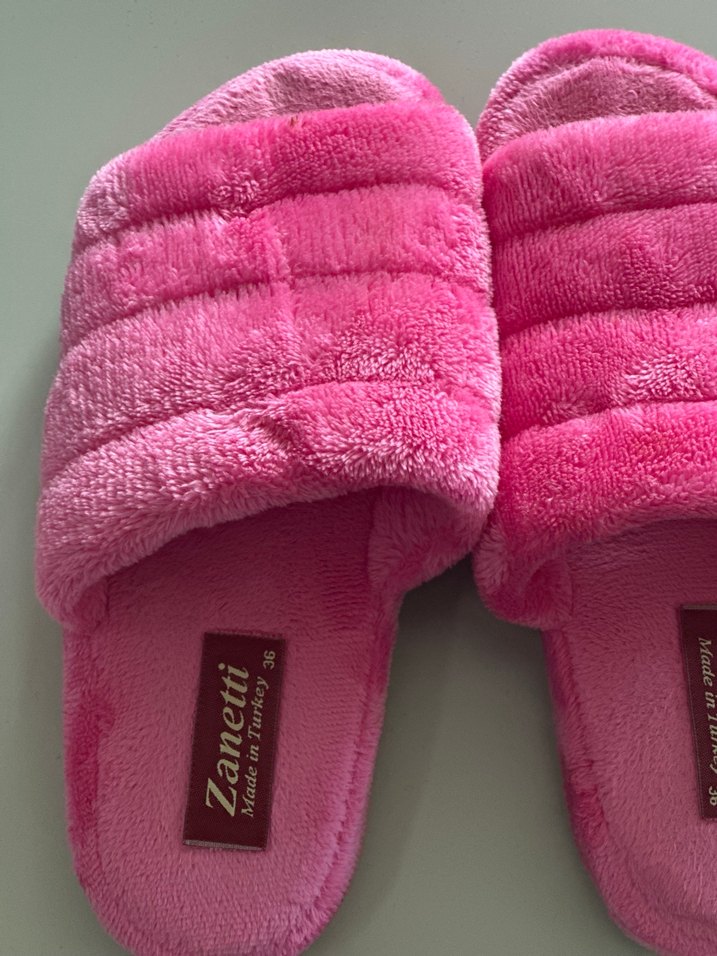 Pembe Kadın Kadife Terlik - Görsel 3