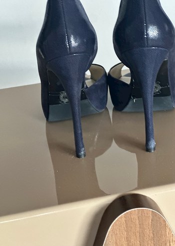 Klasik Lacivert Tokalı Stiletto - Görsel 3