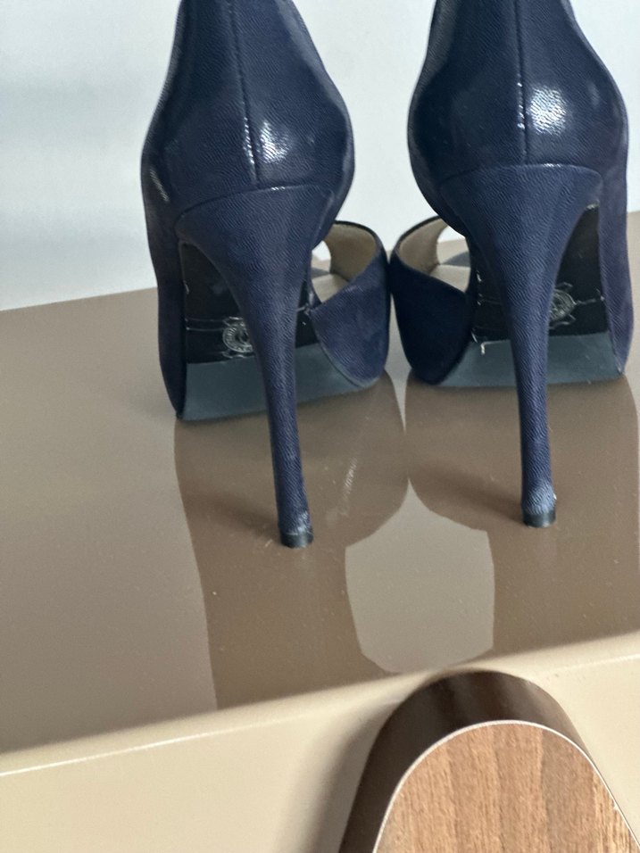 Klasik Lacivert Tokalı Stiletto - Görsel 3