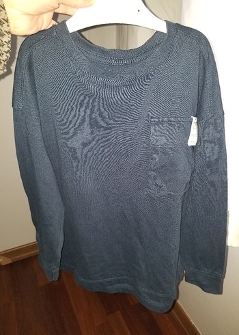 Gri Erkek Çocuk Denim Sweatshirt