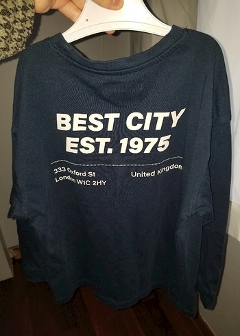 Zara Gri Erkek Çocuk Denim Sweatshirt