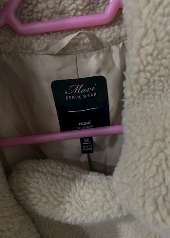 xs Beden camel Renk Mavi Krem Kadın Midi Boy Puff Kaban