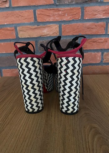 Zebra Desenli Kadın Platform Topuklu Ayakkabı - Görsel 6