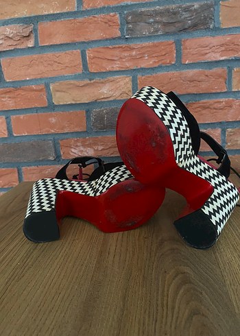 Zebra Desenli Kadın Platform Topuklu Ayakkabı - Görsel 5