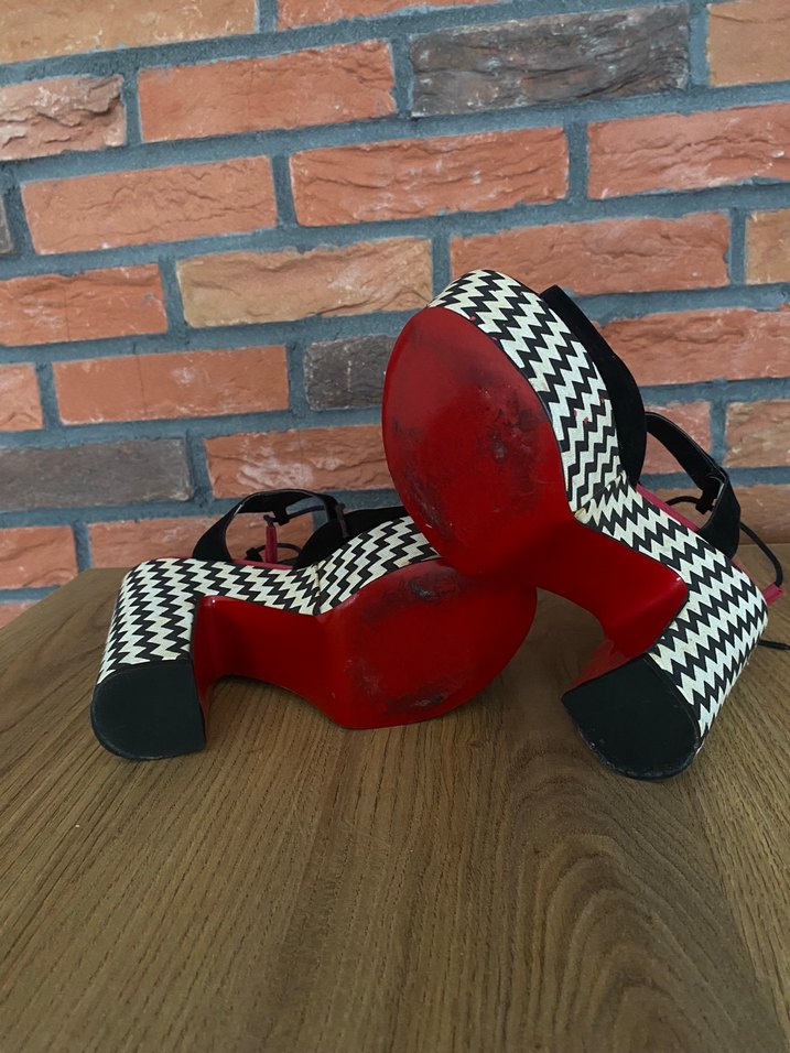 Zebra Desenli Kadın Platform Topuklu Ayakkabı - Görsel 5