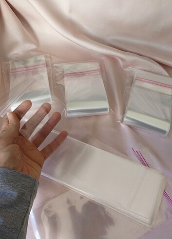 Beden 8*30 cm yapışkanlı jelatin poşet 50 adet