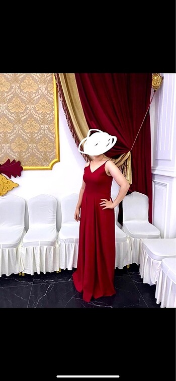 Zara Koyu kırmızı - bordo abiye
