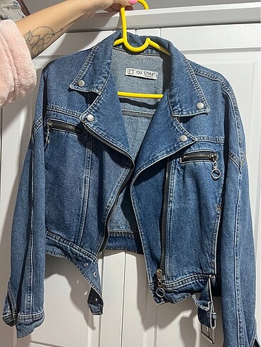 l Beden Butik ürünü Large beden kot ceket