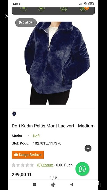 Peluş mont