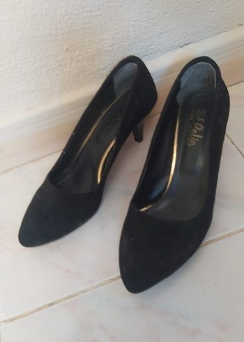 39 Beden Siyah Minimalist Stiletto Topuklu Kadın Ayakkabı