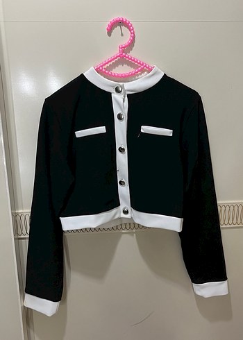 Düğmeli Siyah Ceket - Görsel 3