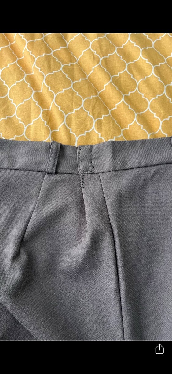 Gri Pilili Kadın Kumaş Pantolon - Görsel 3