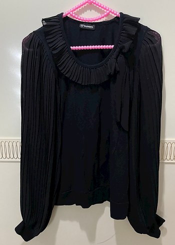 Kol Transparan detaylı bluz - Görsel 2