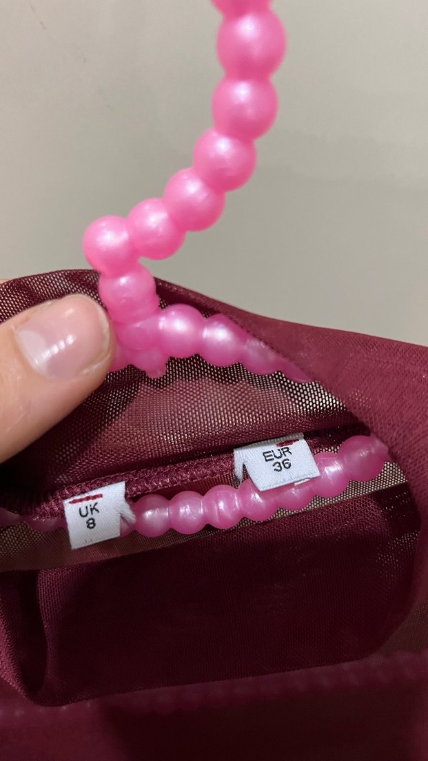 Bordo Transparan Balıkçı Yaka Kadın Bluz - Görsel 3