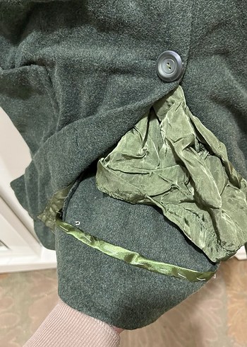 Haki Renk Kalın Kışlık Kaban - Görsel 3