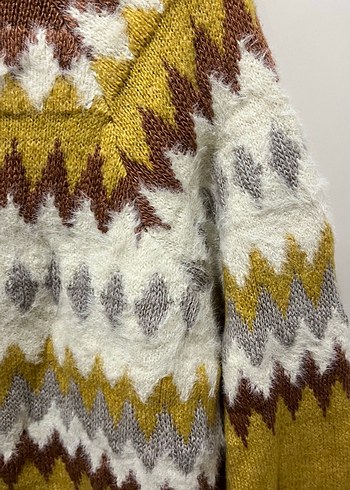 Yüksek Yakalı Örgü Kadın Kazak - Görsel 6