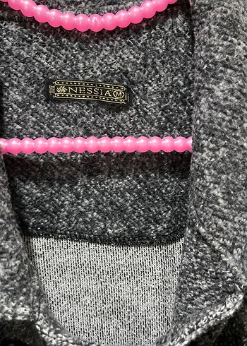 Gri Düğmeli Midi Kaban - Görsel 3