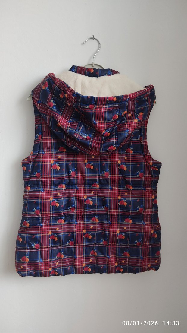 Kız Çocuk Çok Renkli Kapüşonlu Yelek - Görsel 2