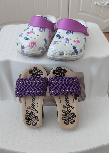 Mor Velcro Detaylı Kız Çocuk Terlikleri(24/25) - Görsel 2
