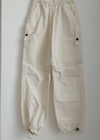 3'lü Kızlar için Pamuklu Rahat Kesim Pantolon - Görsel 5