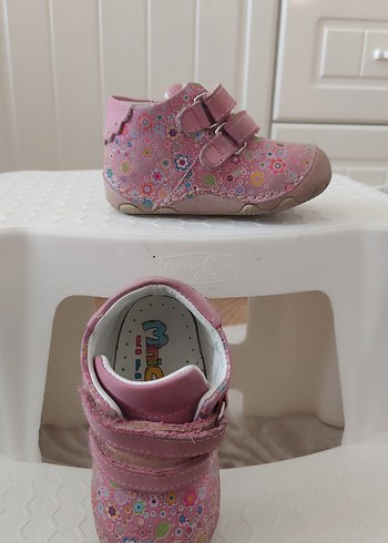 Çiçek Desenli İlk Adım Ayakkabısı - Pembe - Görsel 4